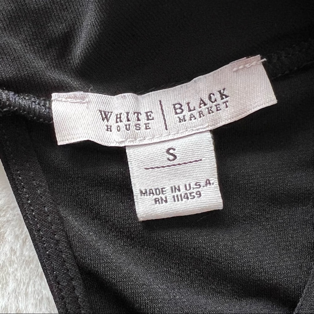 White House Black Market Sleeveless Top Keyhole Front and Back Black Sz S - Picture 7 of 16